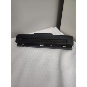 ACCO Adjustable 3 Hole Punch Black Metal Desktop Paper Puncher Office Supply